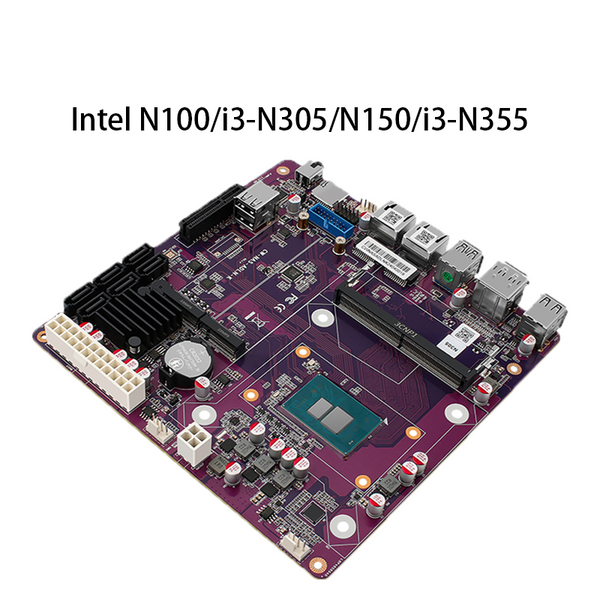 SynthDisk 12th Gen i3-N305 N355 N100 N150 2*Intel i226-V 2.5G NAS Motherboard 6*SATA3.0 6-Bay Soft Rout 1*DDR5 4800MHz Firewall ITX Mainboard